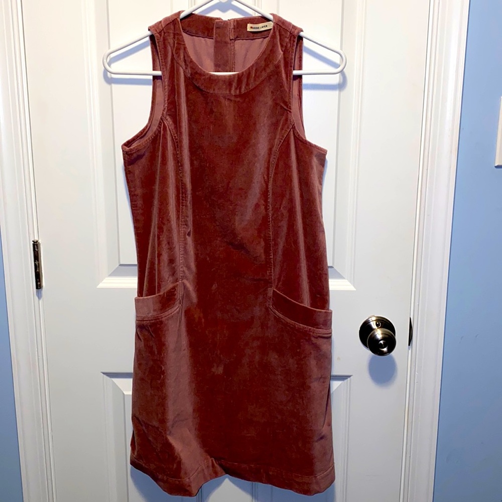 Marine Layer Mauve/Pink Sleeveless Velvet Dress